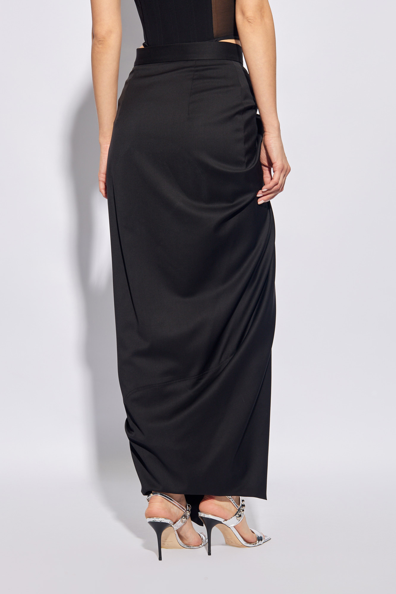 スカート VIVIENNE WESTWOOD BLACK MIDI SKIRT Satin midi skirt in black - Vivienne Westwood | Mytheresa